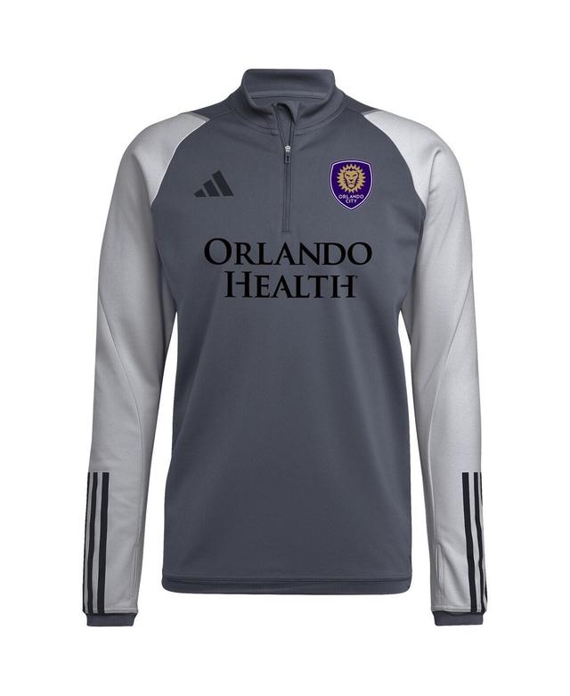 Mens adidas Gray Orlando City Sc 2023 On-Field Aeroready Quarter-Zip Training Top Product Image