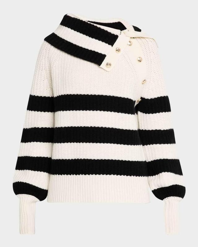 The Ayla Striped Cashmere Sweater Product Image