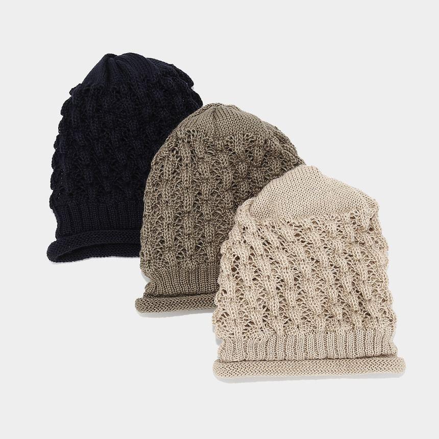 Plain Cable Knit Beanie product image