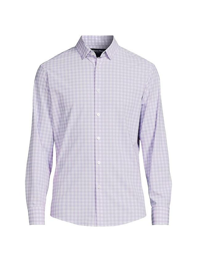 Mizzen+Main Leeward No-Tuck Check Knit Button-Up Shirt Product Image