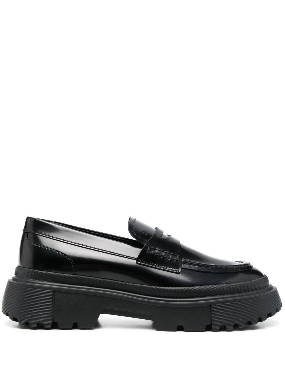 chunky leather loafers Product Image