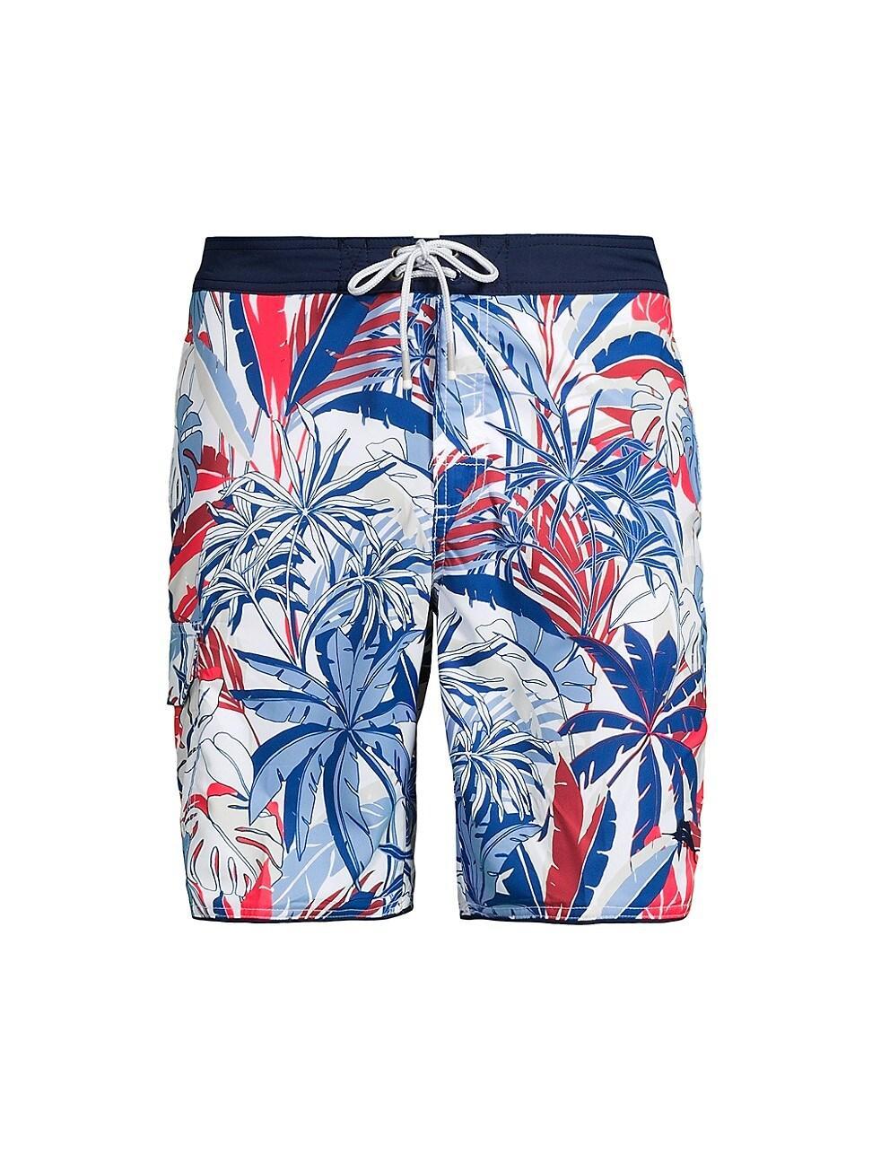 Mens Baja Beachside Jungle Fronds Swim Shorts Product Image