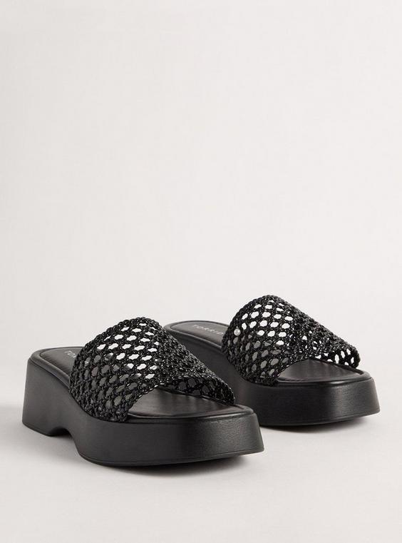 Woven Chunky Flatform Slide (WW) Product Image