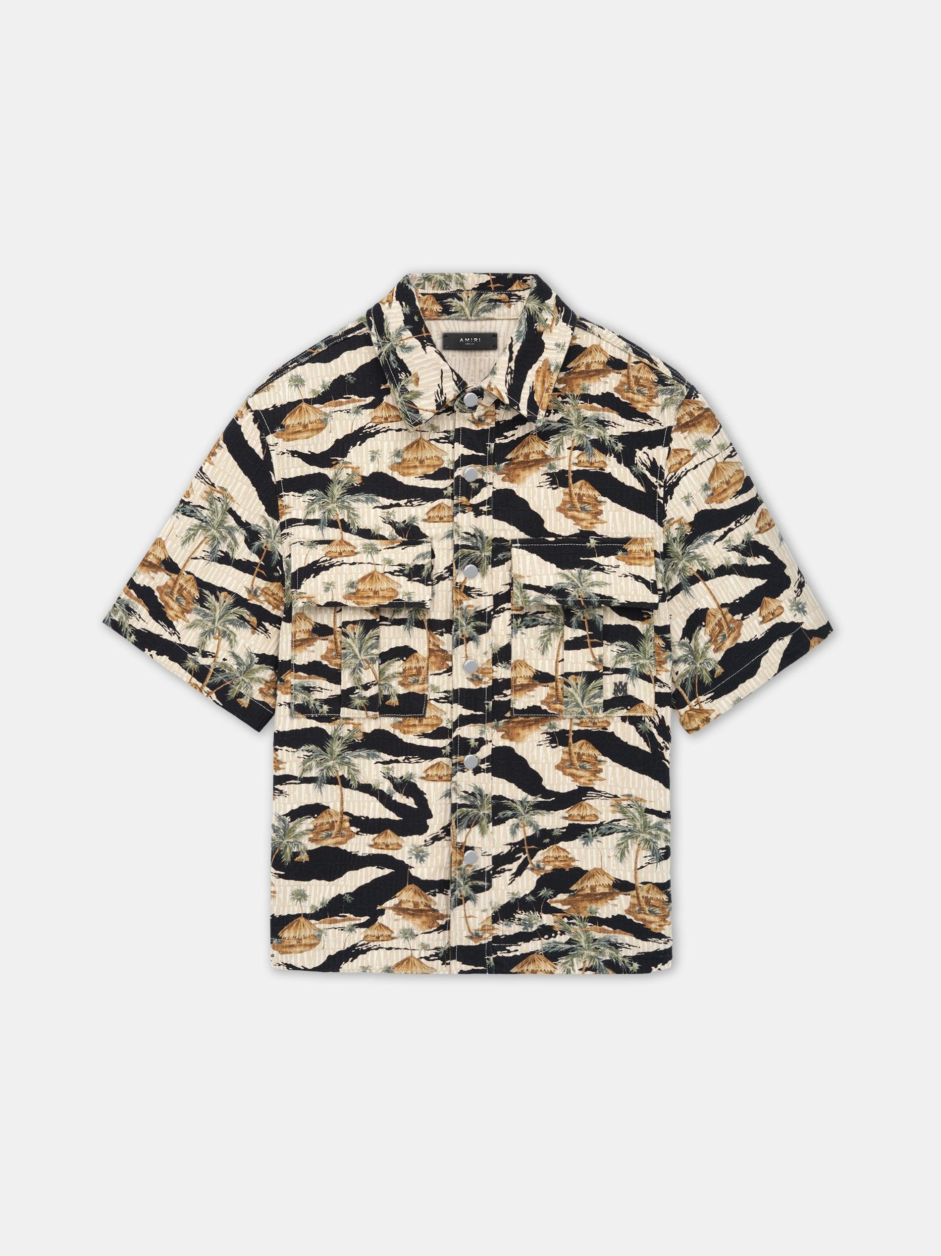 AMIRI REPEAT PALM CAMP SHIRT - Mojave Desert Male Product Image