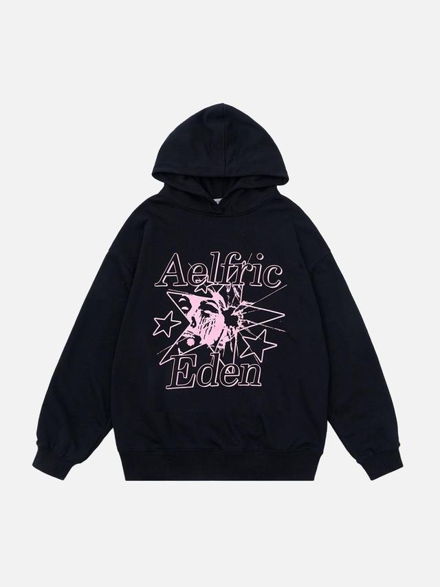 Aelfric Eden Star Human Face Print Hoodie Product Image