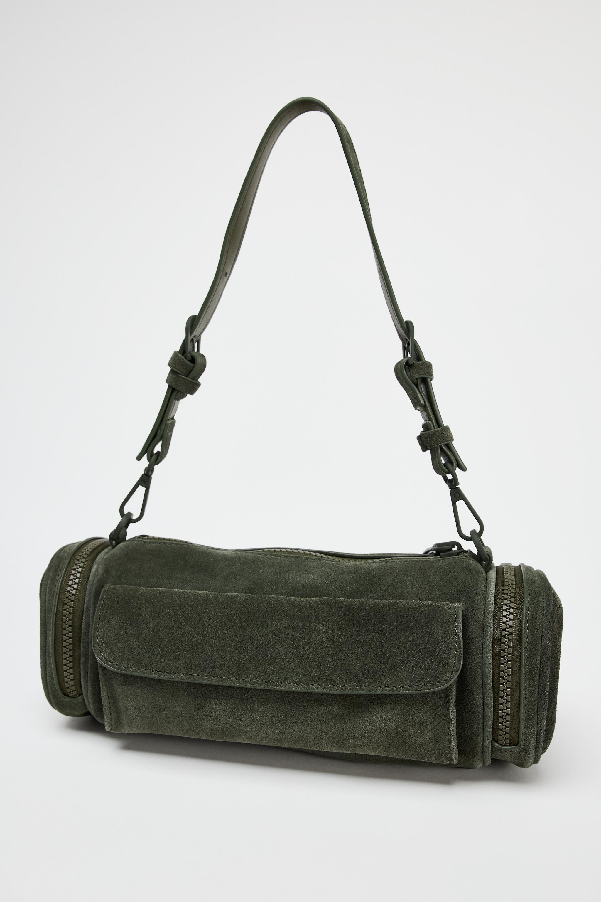 POCKETS SUEDE SHOULDER BAG Product Image