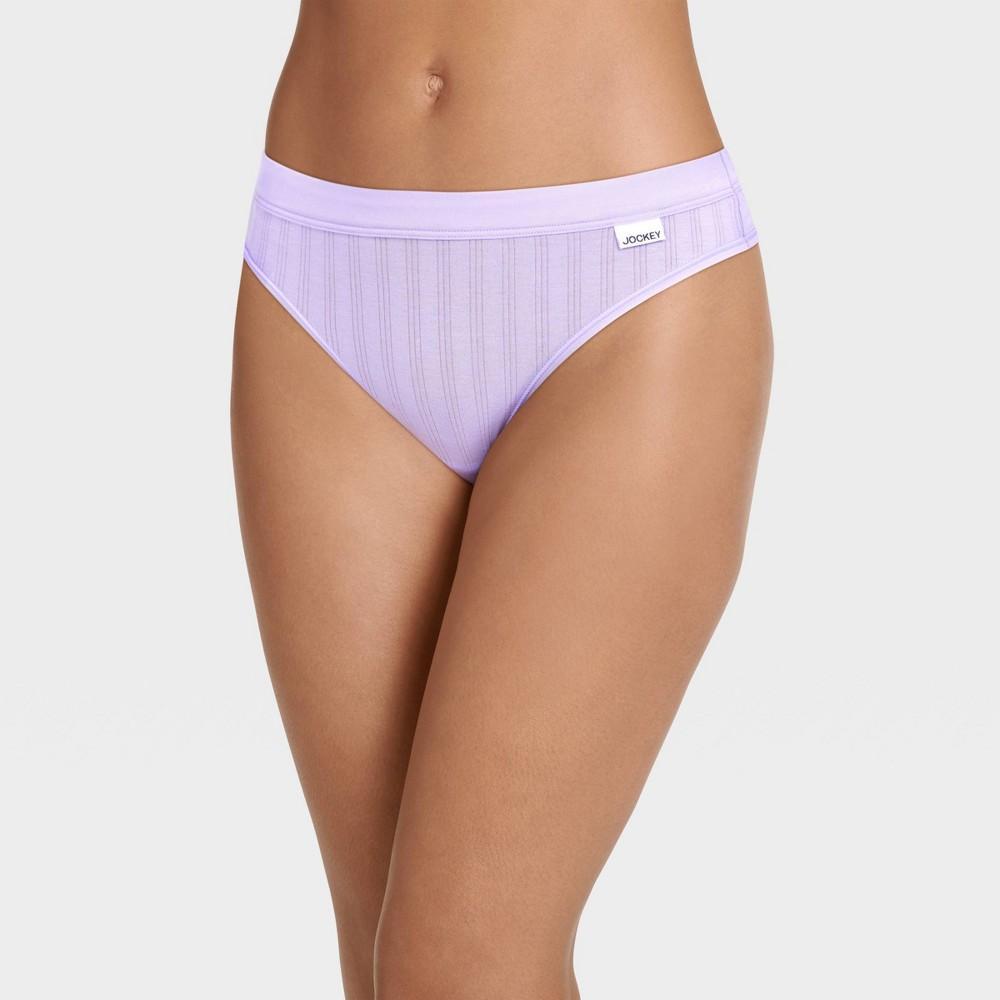 Jockey Generation Womens Breathe Pointelle Thong - Lavender XL: Modal Fabric, Moisture-Wicking, Mid Rise Product Image