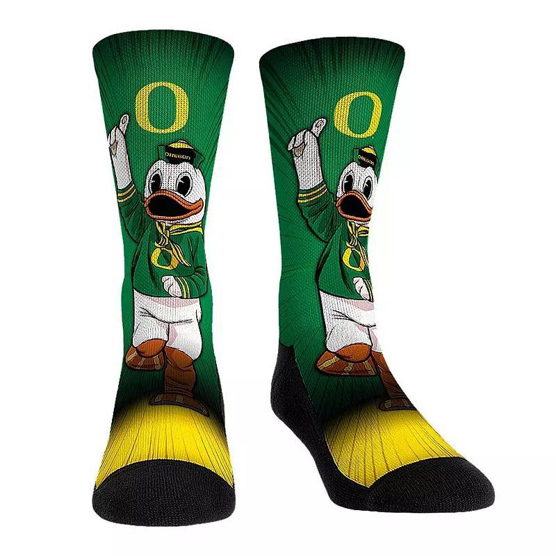 Rock Em Socks Oregon Ducks Mascot Pump Up Crew Socks, Mens Product Image