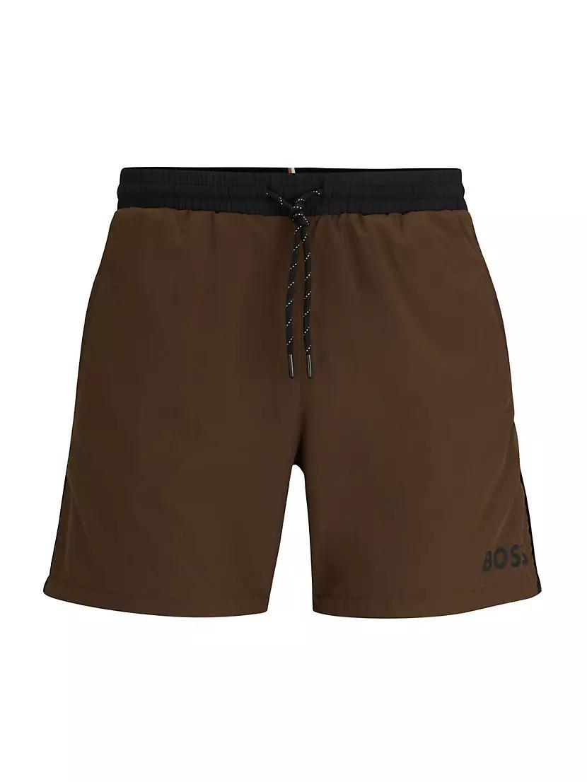 Contrast Logo Swim Shorts Product Image