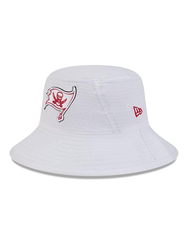 New Era Mens White Tampa Bay Buccaneers 2024 Nfl Training Camp Stretch Bucket Hat Product Image