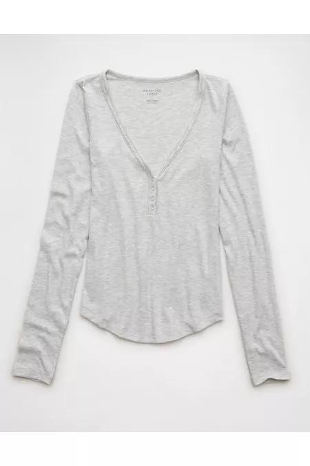 AE Long-Sleeve Henley T-Shirt Women's Product Image