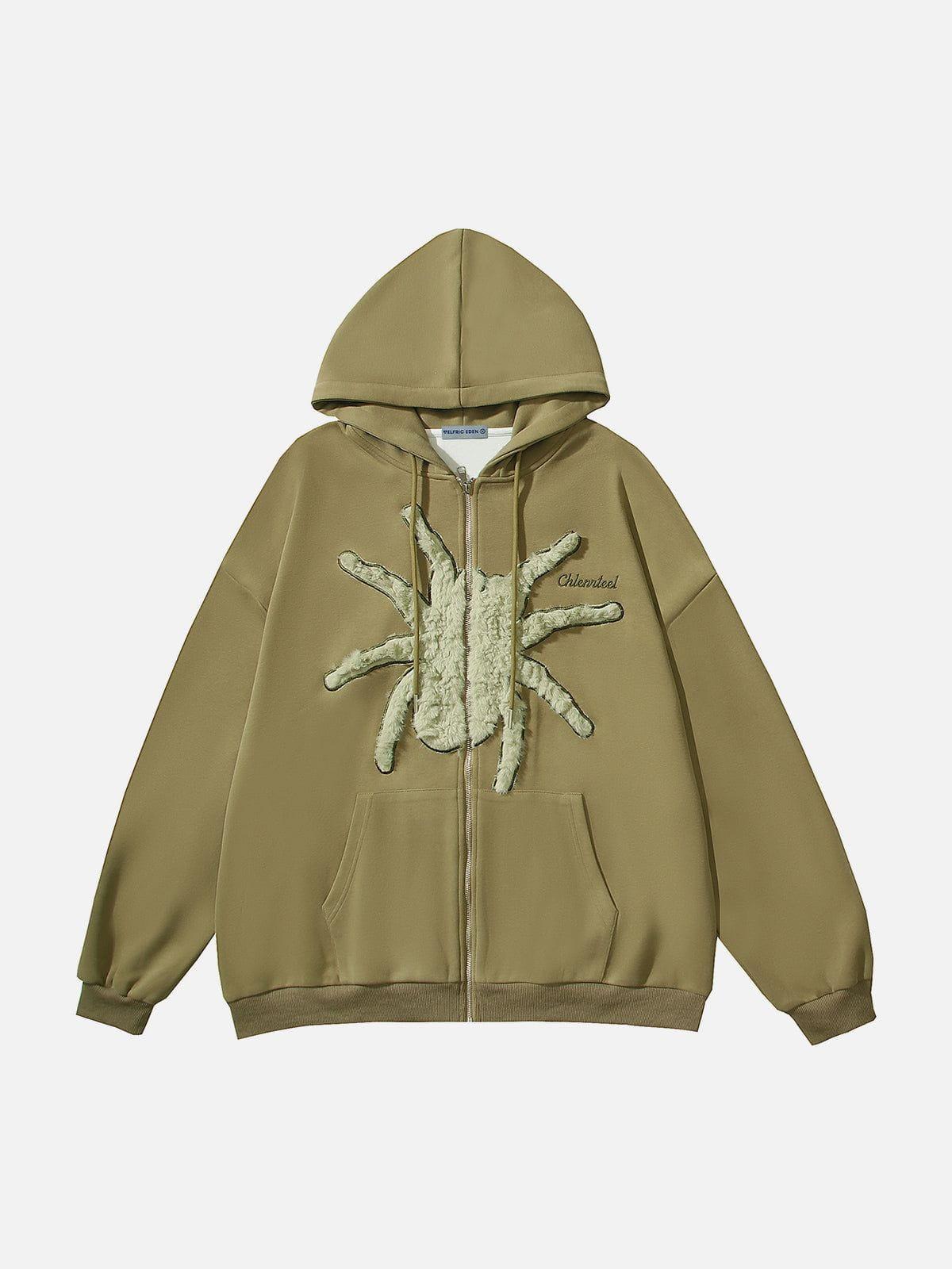 Aelfric Eden Flocking Spider Zip Up Hoodie Product Image