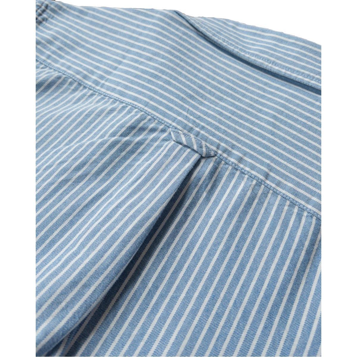 Oxford Cloth Button Down Classic Blue and White Stripe Product Image