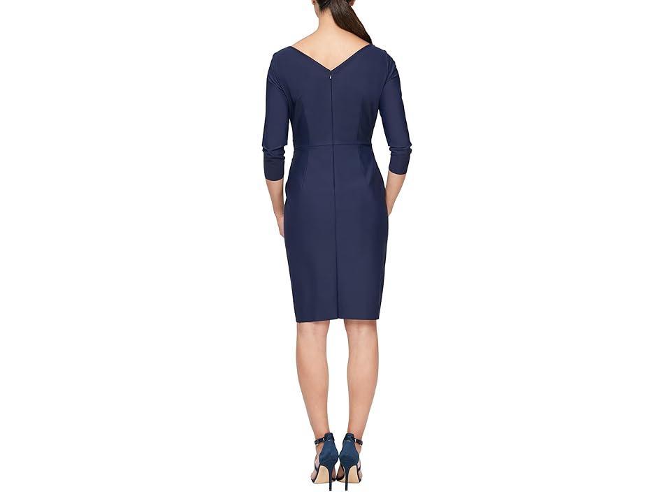 Alex Evenings Embellished Surplice Neck Sheath Dress Product Image