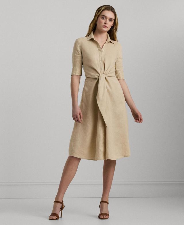 Women's Linen Shirt Dress Product Image