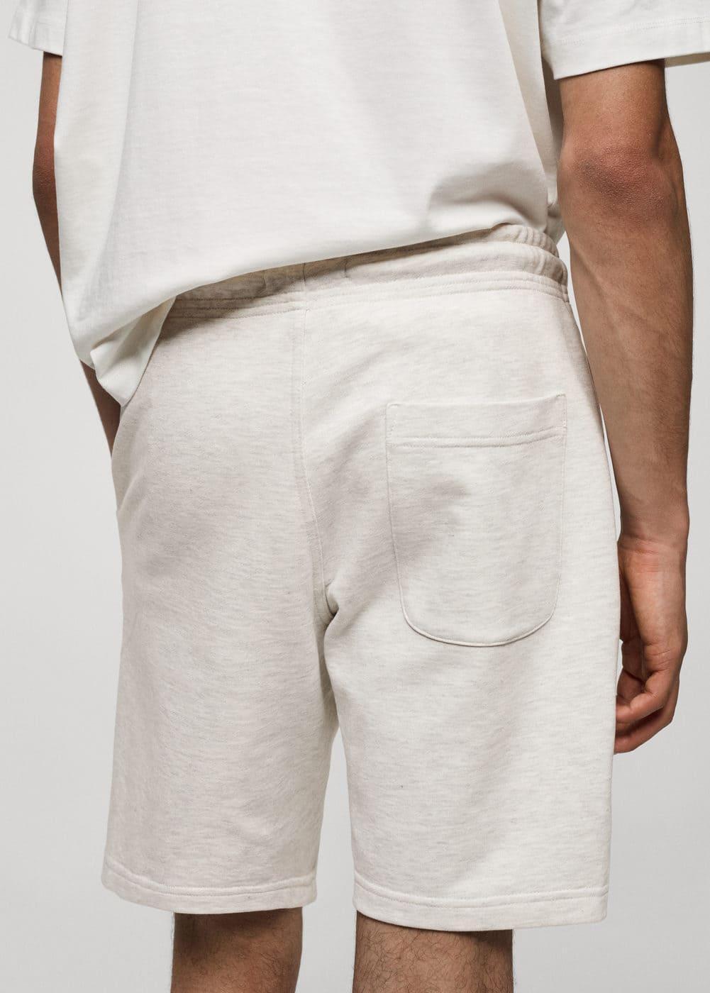 MANGO MAN - Jogger cotton Bermuda shorts light heather greyMen Product Image