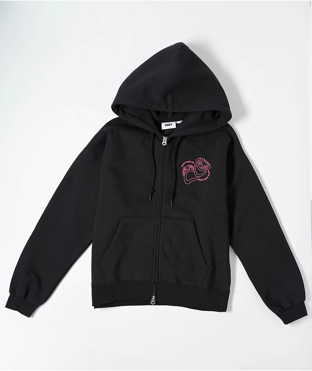 Obey Charade Digital Black & Pink Zip Hoodie Product Image