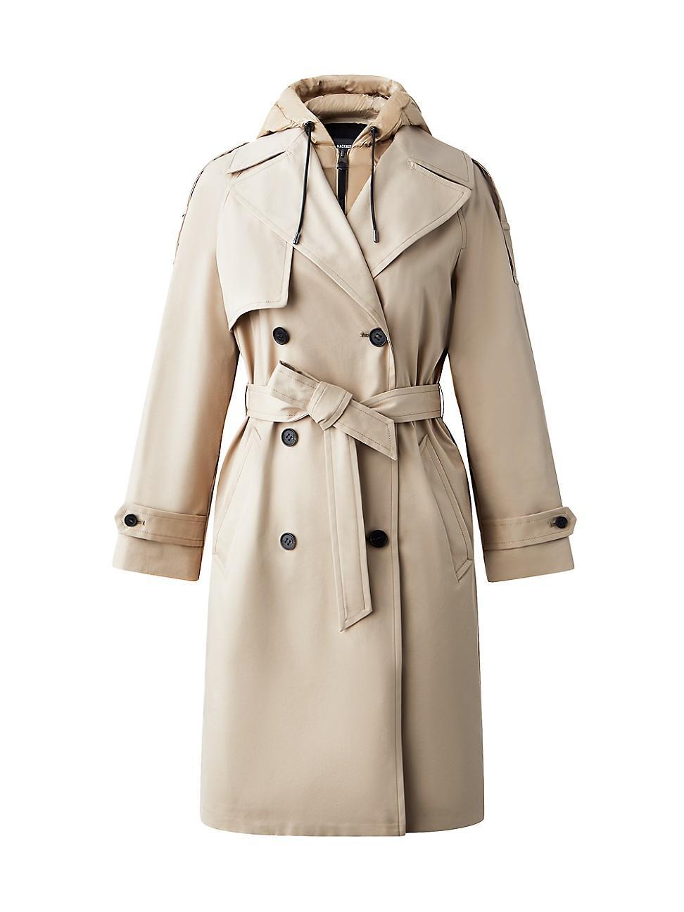 Womens Trisha Hooded Trench Coat Product Image