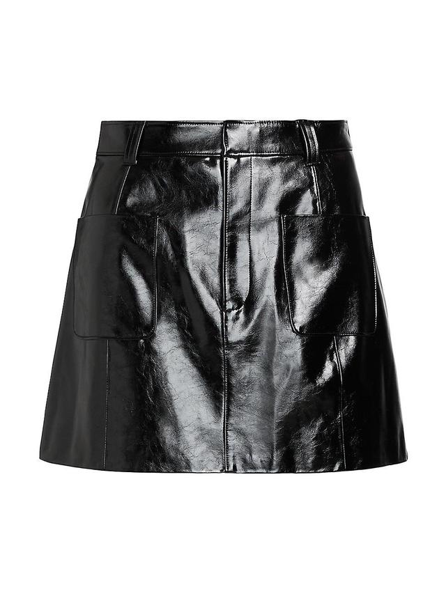 Womens Tade Patent Faux Leather Miniskirt Product Image