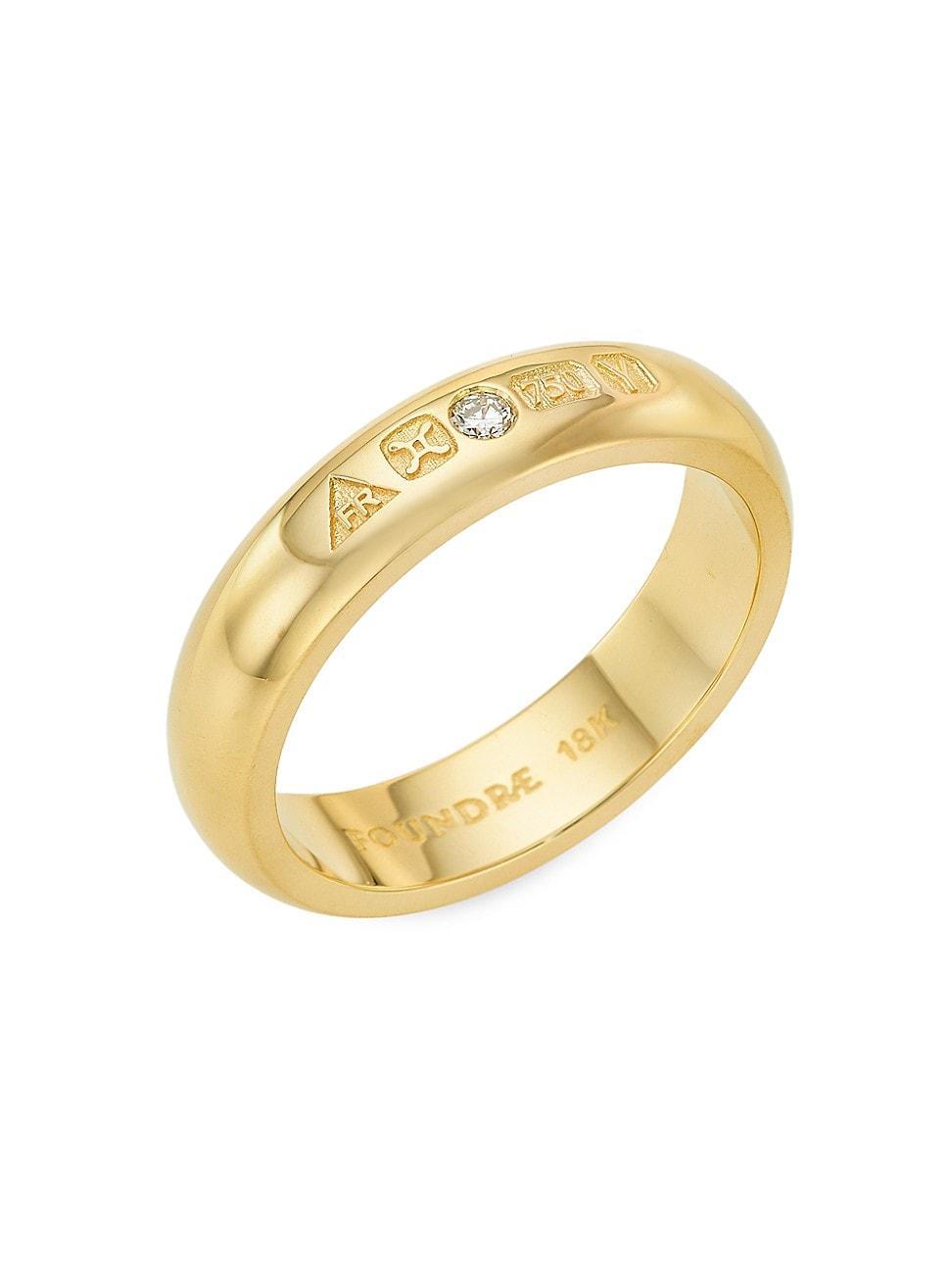 Womens True Love 18K Yellow Gold Engravable Ring Product Image