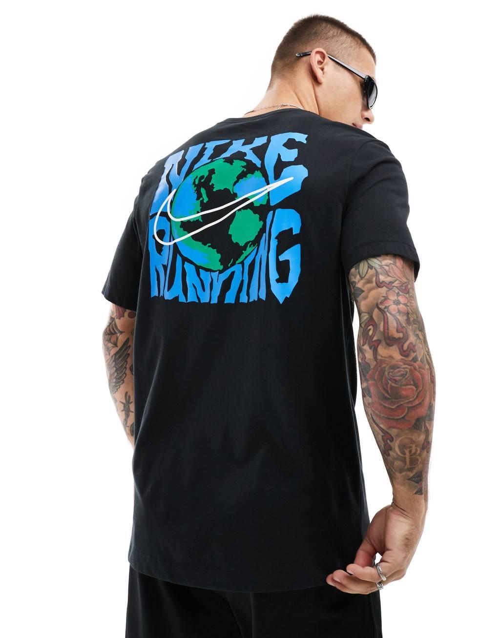 Nike Running Energy graphic t-shirt in black Product Image