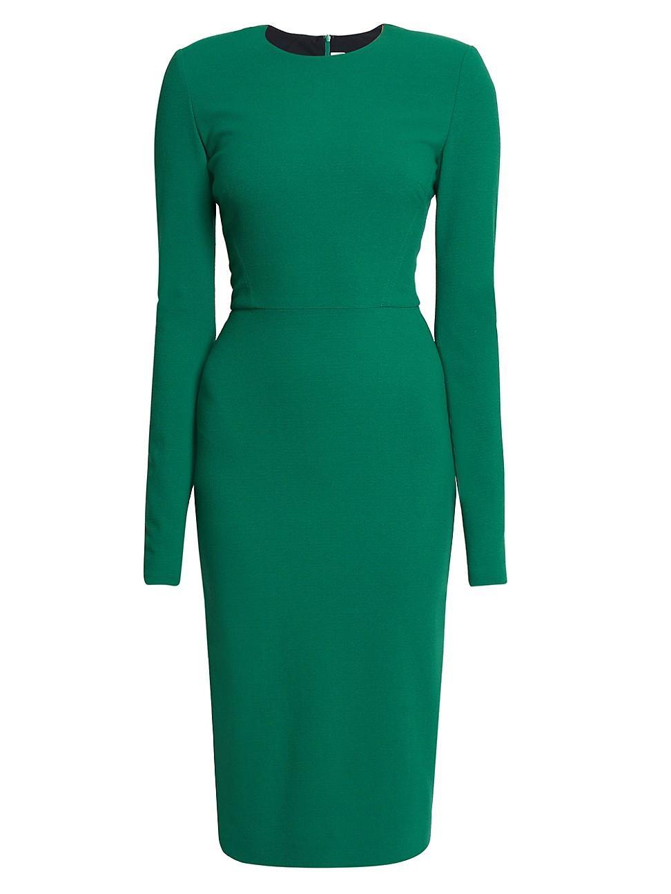 Sheath Wool Midi Dress Product Image