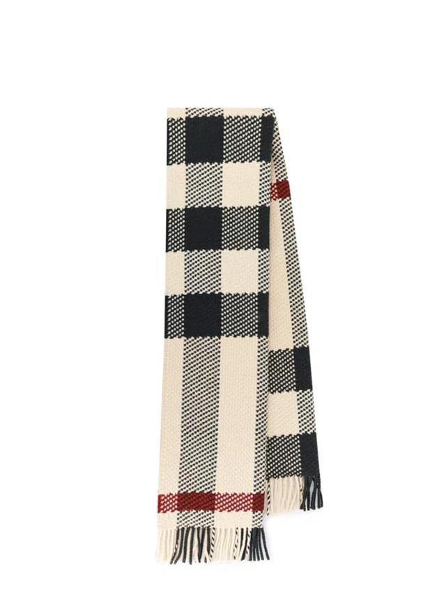 BURBERRY Man Scarf Man Beige Scarves Product Image