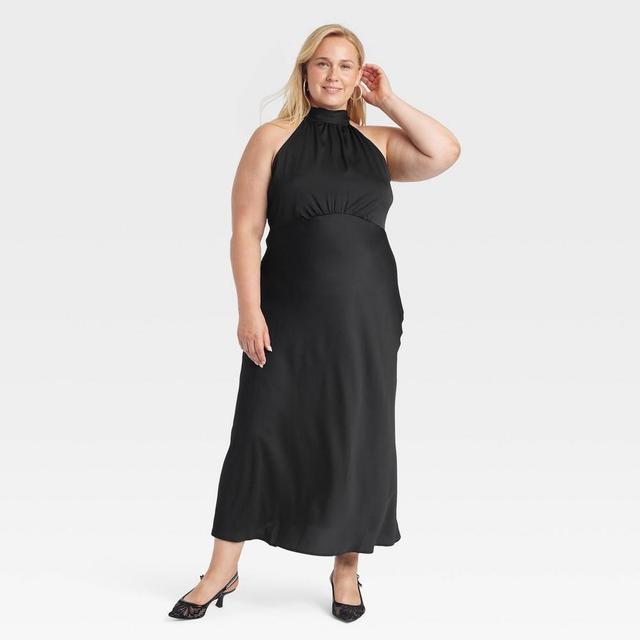 Womens Midi A-Line Dress - A New Day Black XXL Product Image