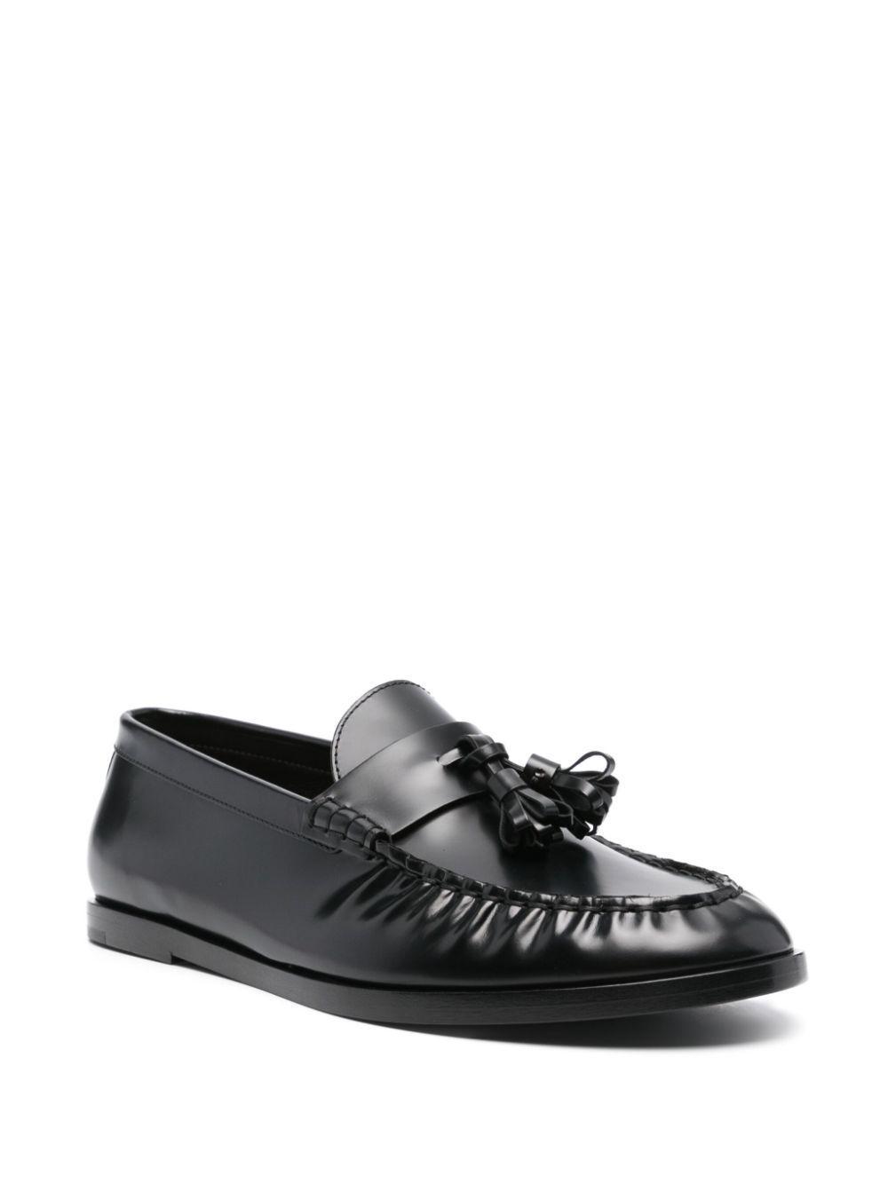 THE ROW Alexander Mcqueen Leather Loafers In Black Product Image