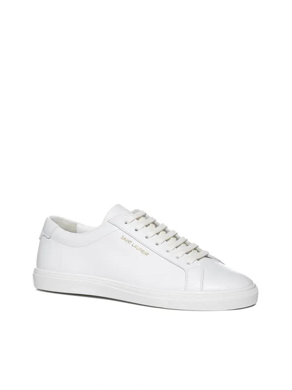 White Leather Andy Sneakers Product Image