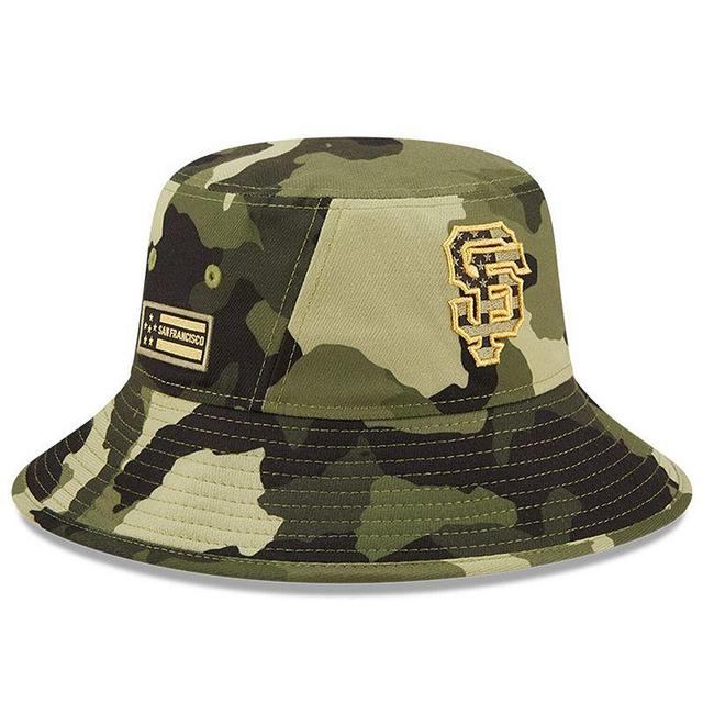 Mens New Era Camo San Francisco Giants 2022 Armed Forces Day Bucket Hat, Green Product Image