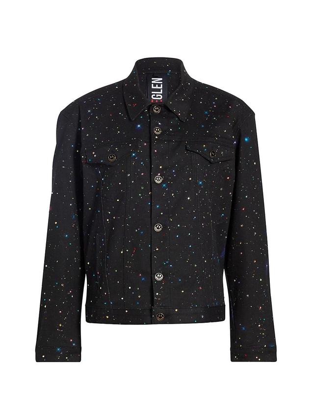 Womens Cosmo Printed Denim Jacket Product Image