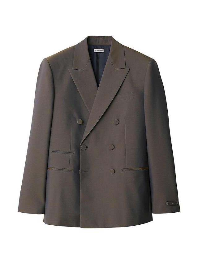 Mens Wool Double-Breasted Blazer Product Image