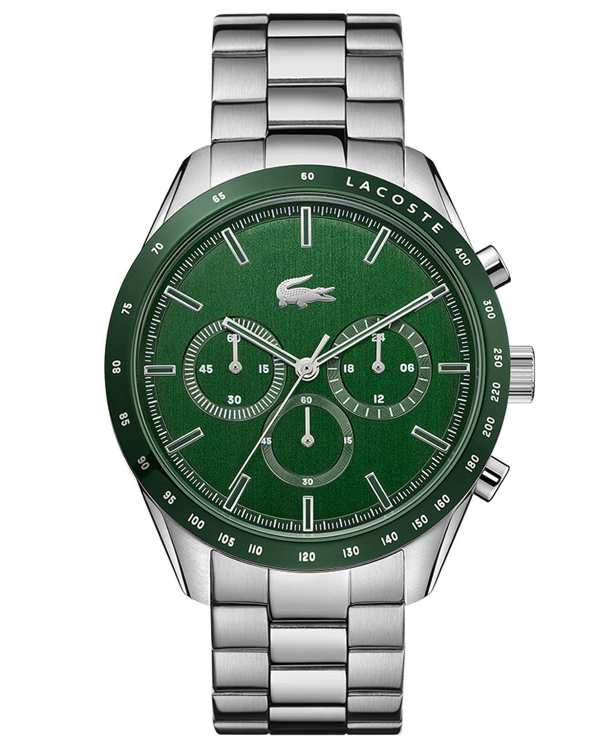 Lacoste Mens Boston Chronograph Black Dial Stainless Steel Bracelet Watch Product Image