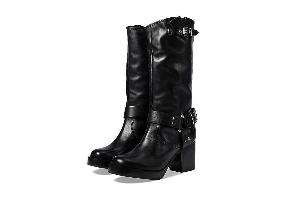 Womens Kiara 76MM Leather Zip-Up Block Heel Boots Product Image