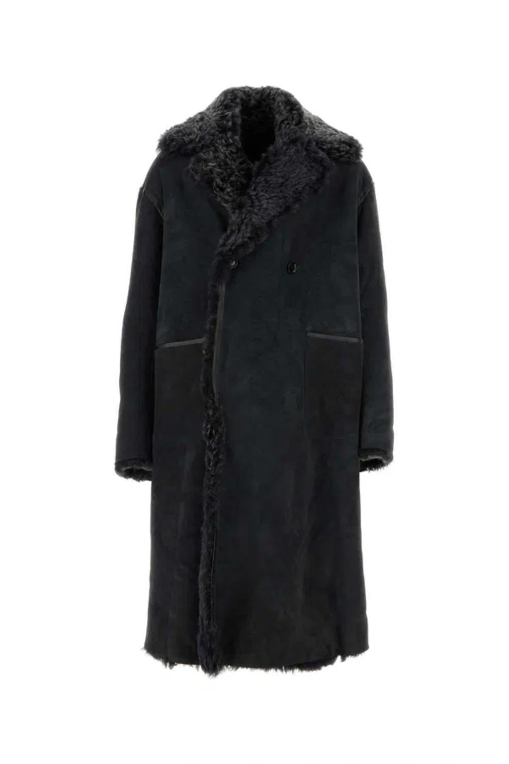 Black Suede Coat Product Image