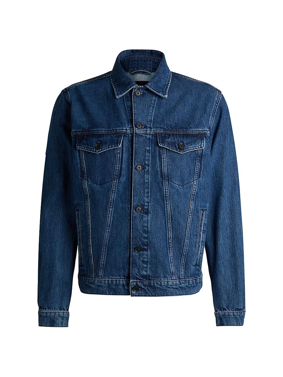 Mens Regular-Fit Jacket in Rigid Denim product image