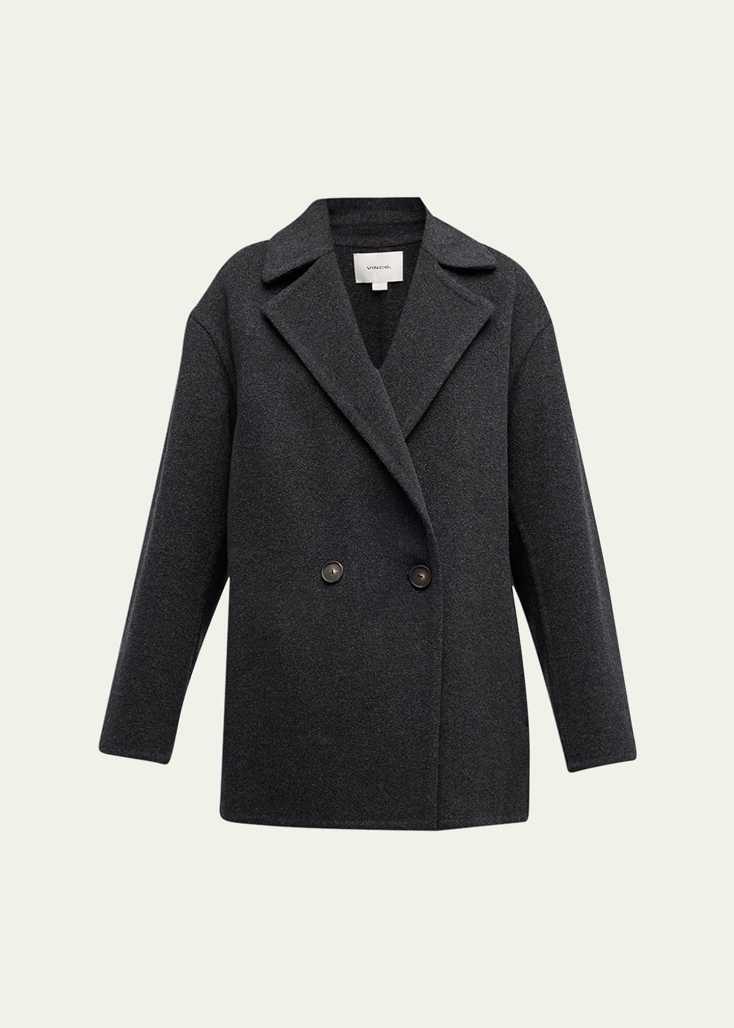 Double-Breasted Wool-Blend Car Coat Product Image