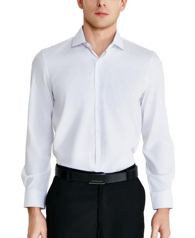 Tallia Mens Slim-Fit Solid Poplin Dress Shirt Product Image