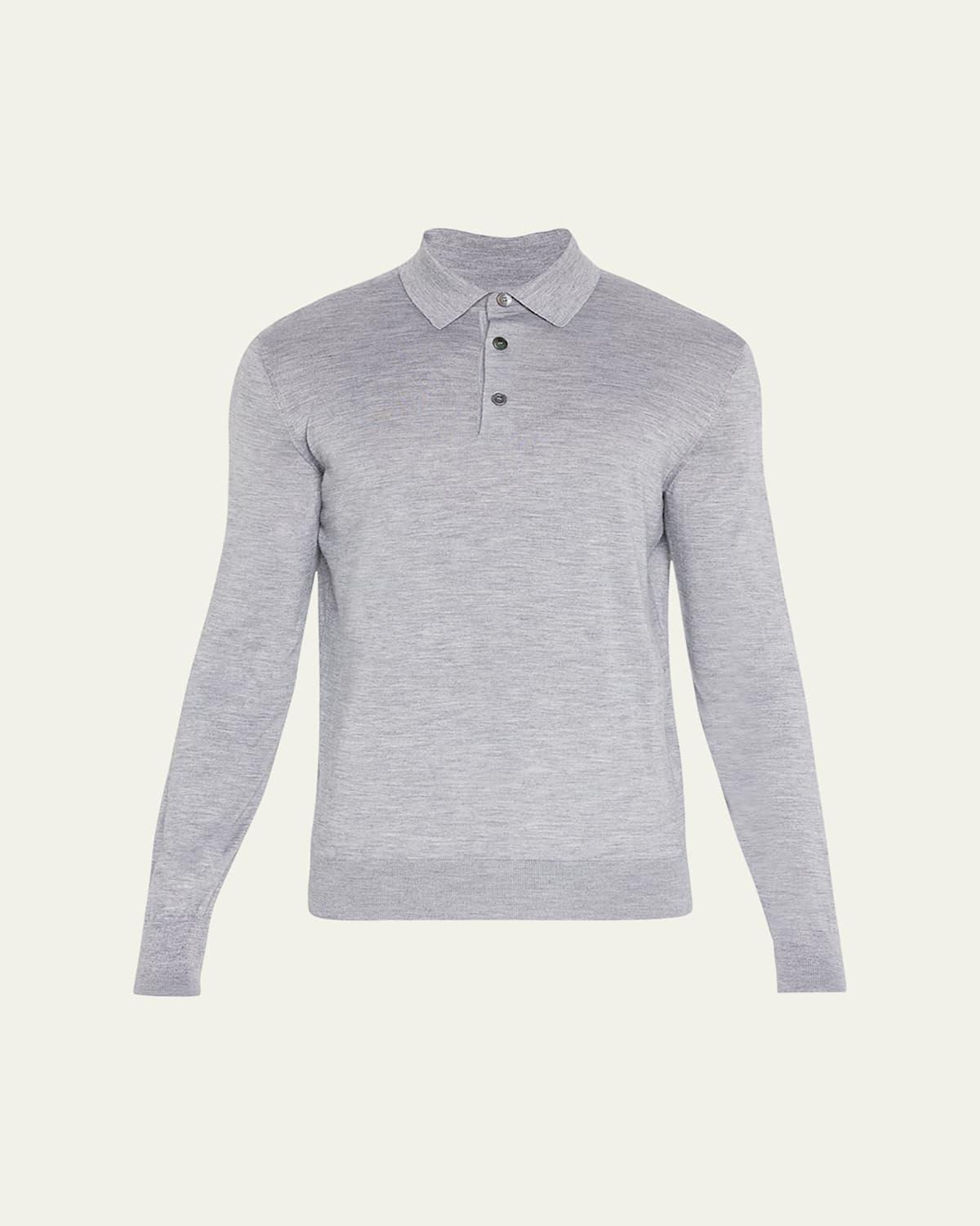 Mens Casheta Light Long-Sleeve Polo Shirt Product Image