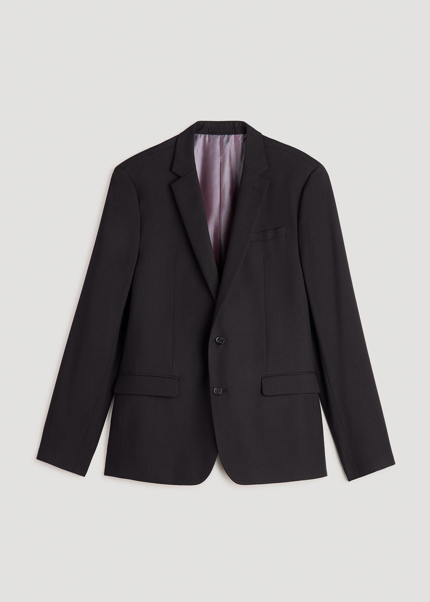 Suit Jacket for Tall Men in Black Male Product Image