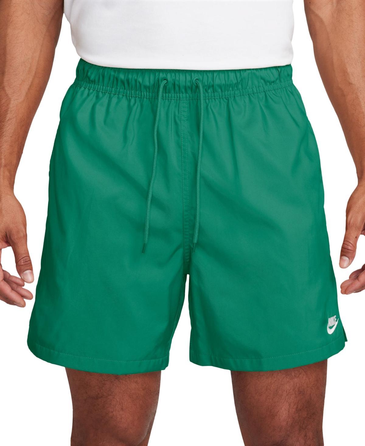 Nike Mens Nike Club Flow Shorts - Mens Oil Green/White Product Image