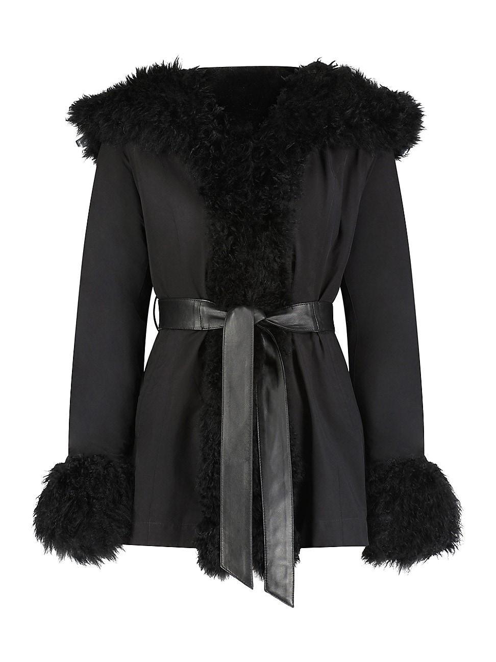 Womens Reversible Shearling Lamb Jacket Product Image