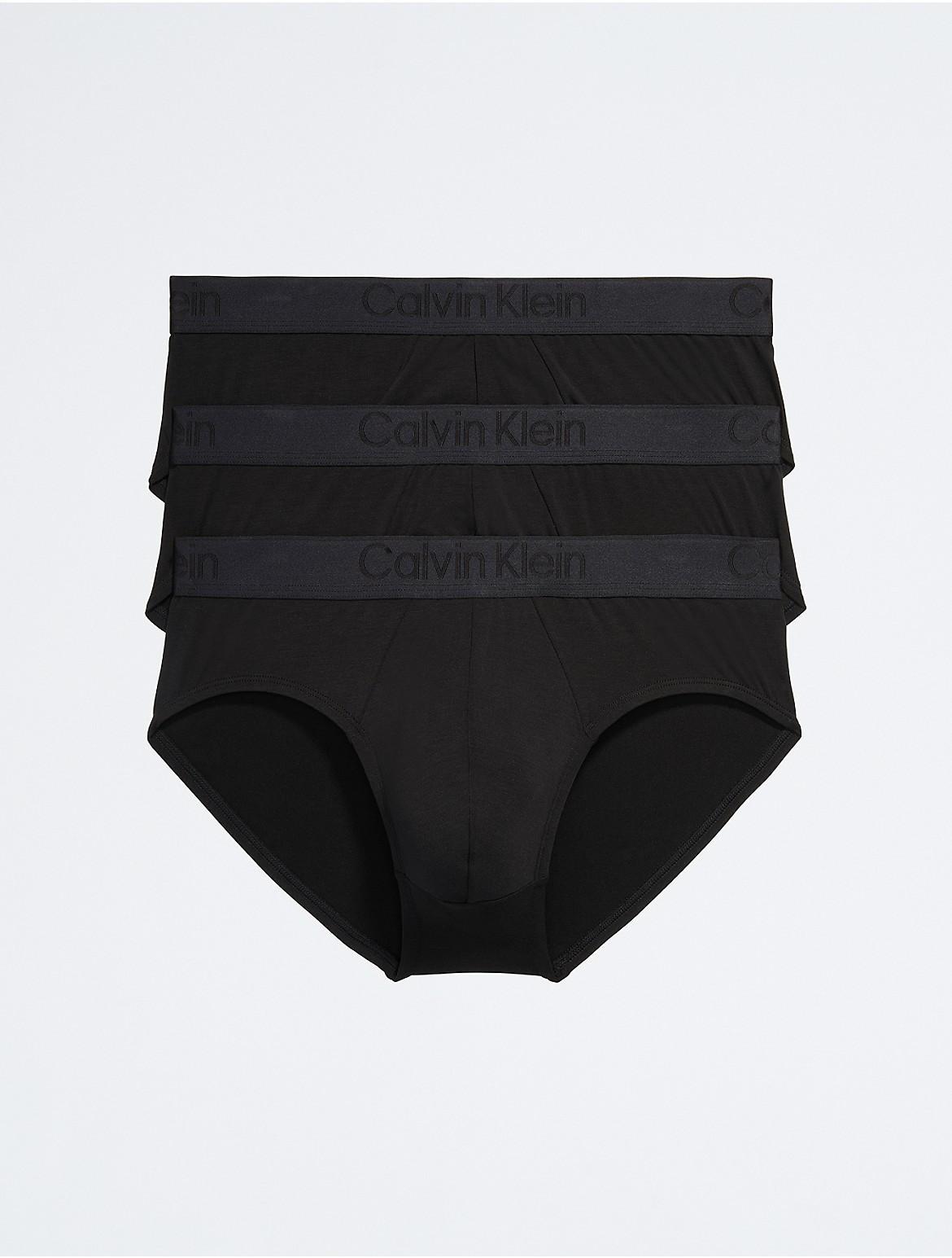 Calvin Klein Mens CK Black 3-Pack Hip Brief - Multi - XL Product Image