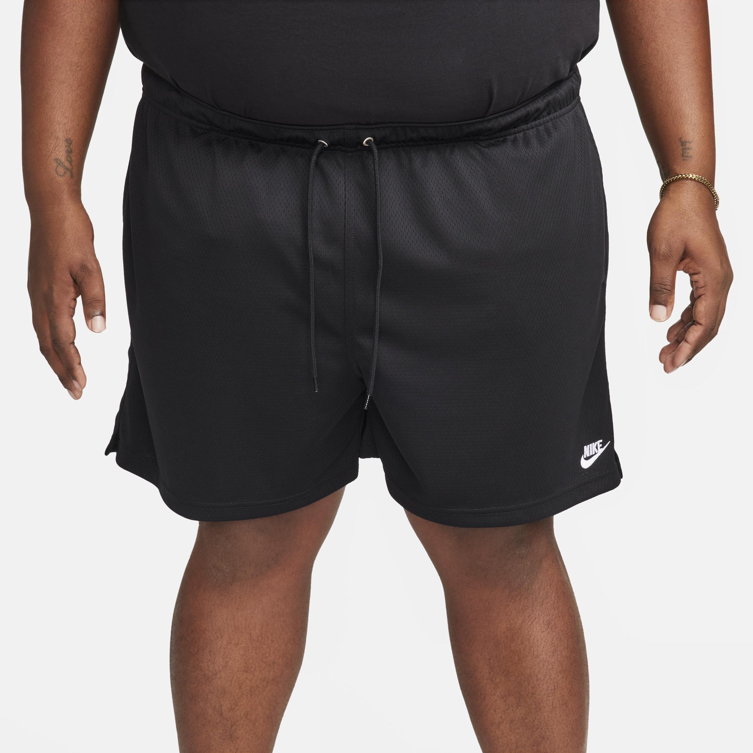 Nike Mens Nike Club Flow Mesh Shorts - Mens Black/White Product Image