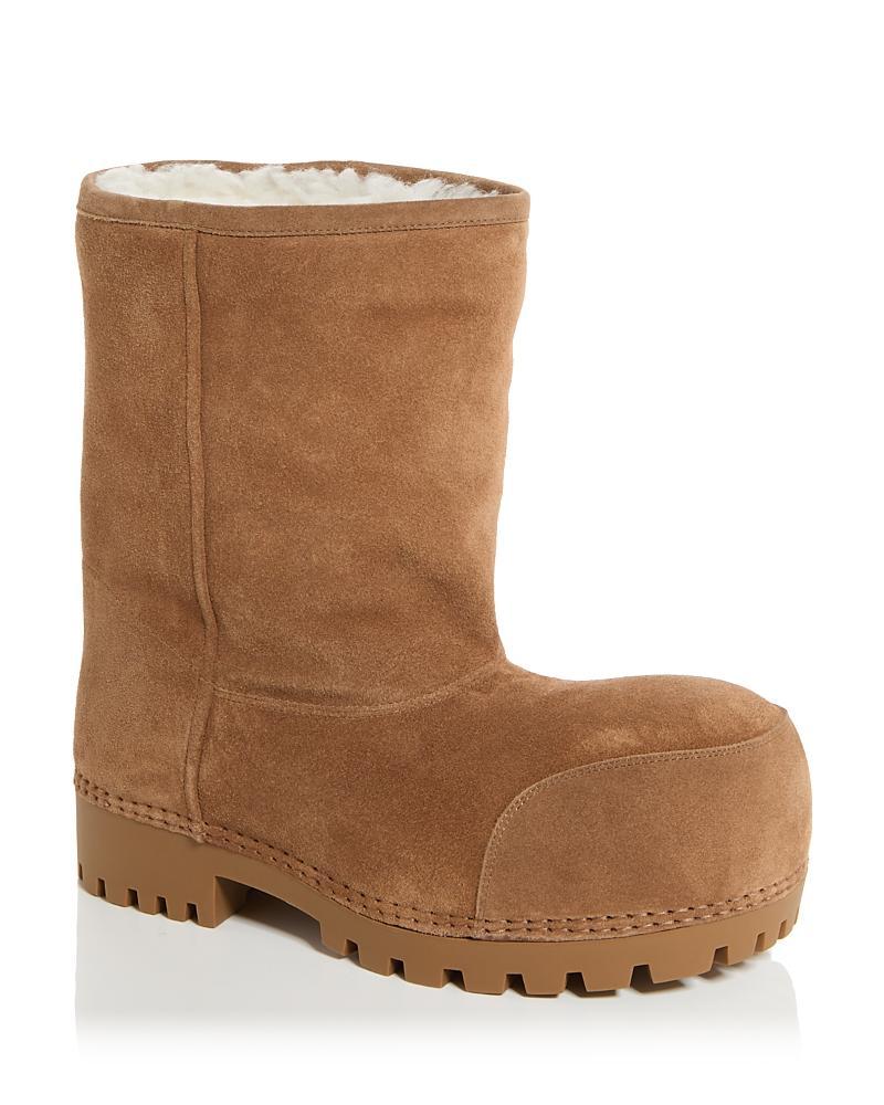 Balenciaga Womens Alaska Faux Shearling Low Boots Product Image