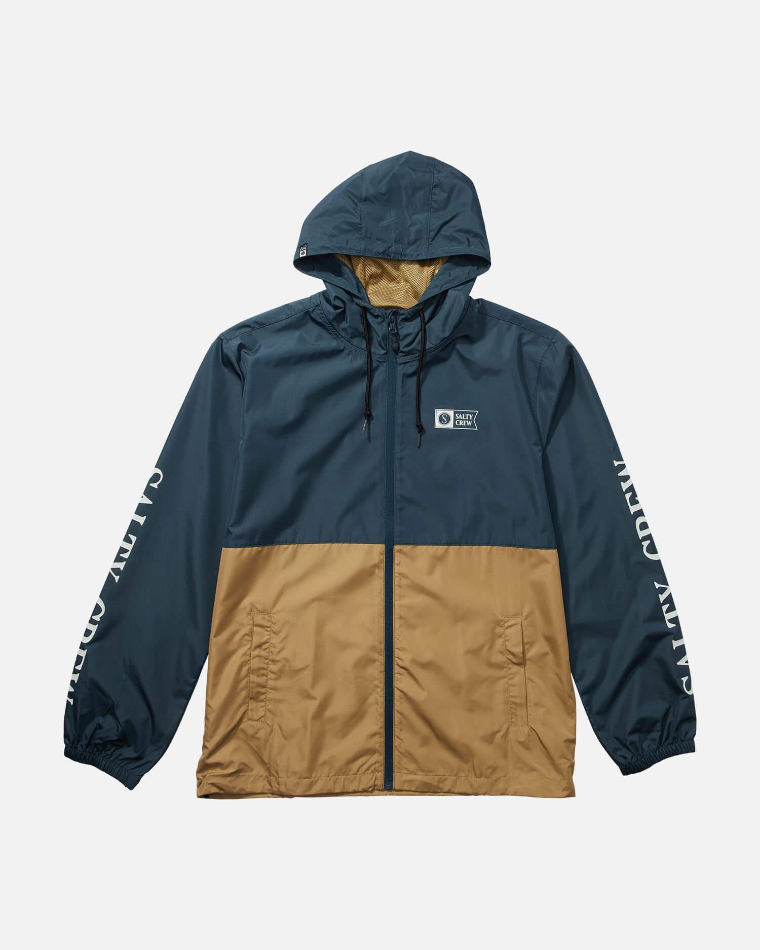 Surface Windbreaker Jacket - Navy/Straw Product Image