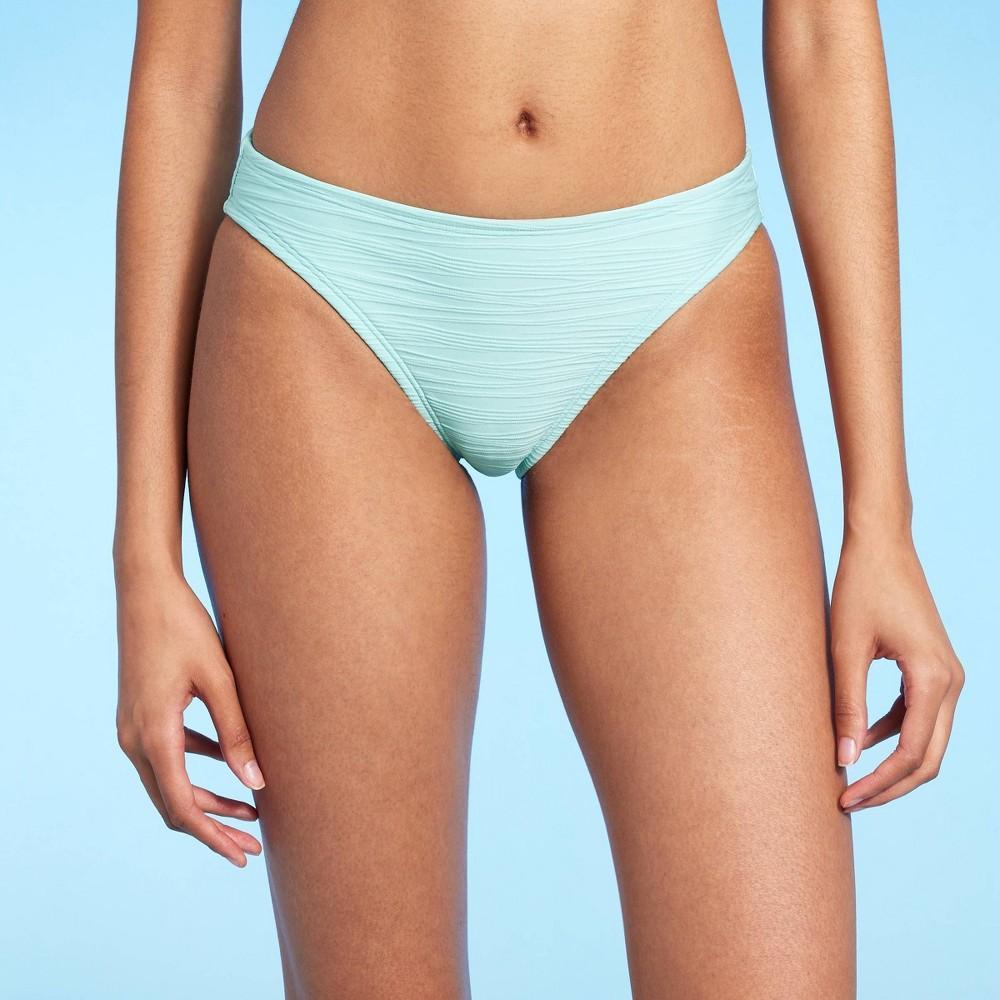 Womens Medium Coverage Bikini Bottom - Shade & Shore Turquoise Blue Product Image