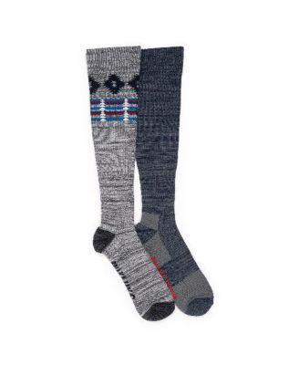 Muk Luks Mens Compression Socks (2 Pair Pack) - Md grey Product Image