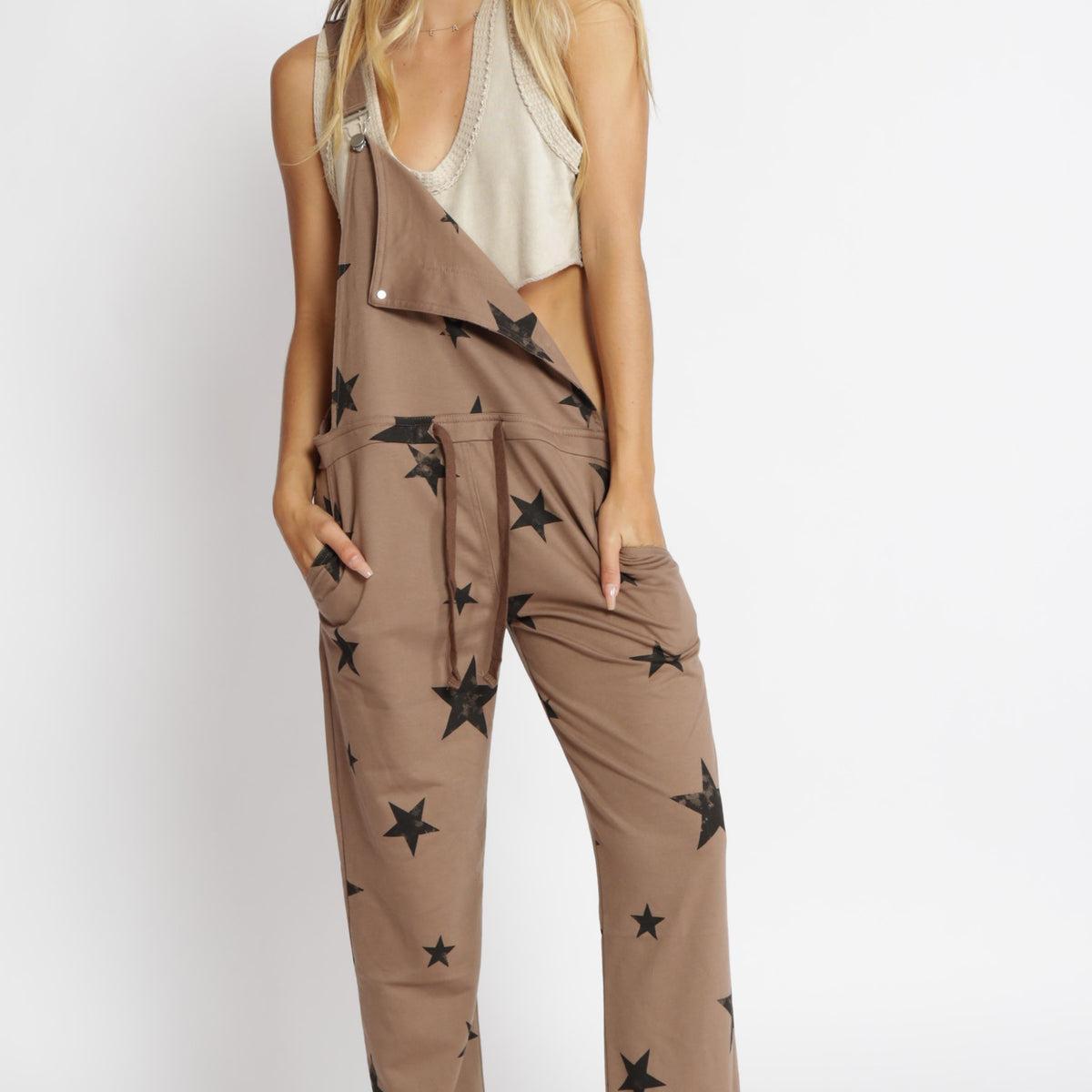 Star Printed French Terry Jumpsuit Product Image